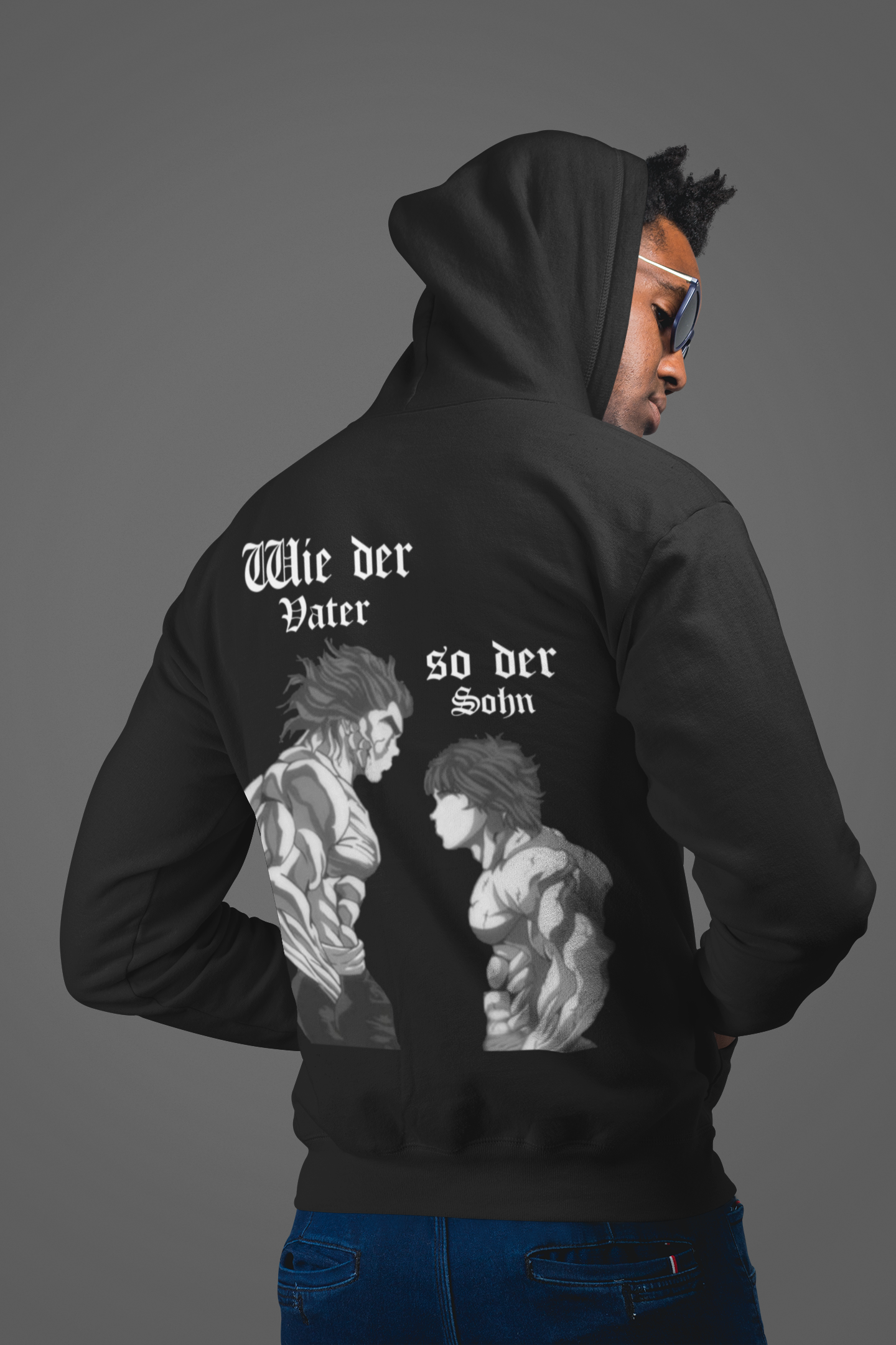 Baki Hanma - Oversized Hoodie - Mit Taschendruck