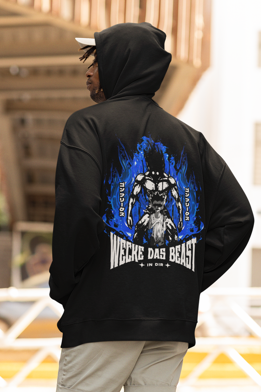 H X H -  Oversized Hoodie - Mit Taschendruck