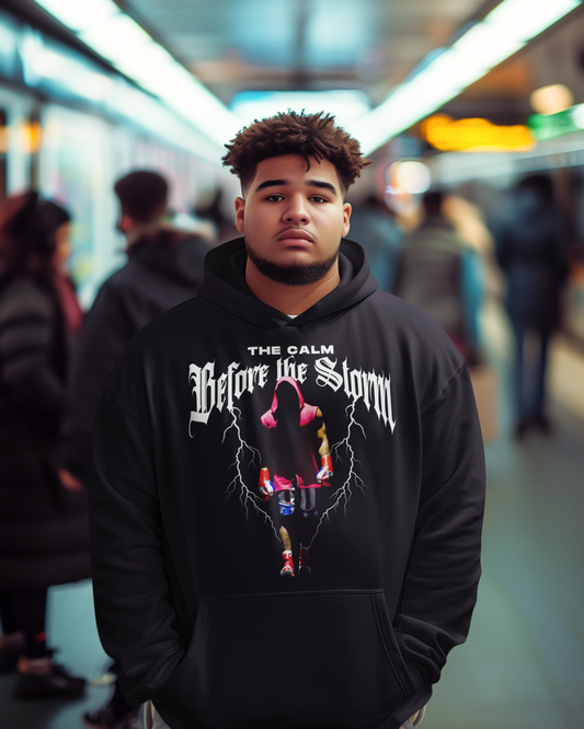 Storm man - HigherBlanks Premium Hoodie - Mit Taschendruck